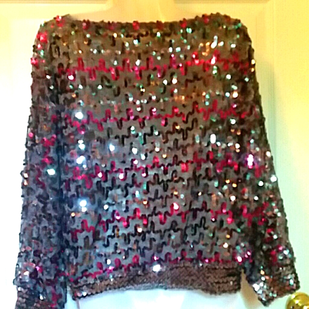 Sequin Stretchable Blouse - image 2